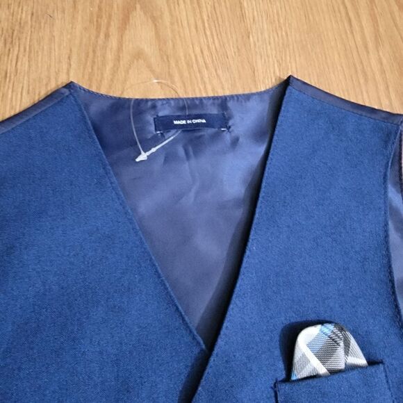 Chaps Dress Vest Boys Size 6 Navy Blue Texturized Brand New With Tags - Picture 3 of 5